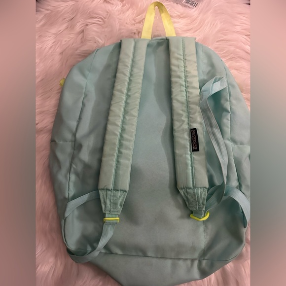 Neon green & bright blue jansport backpack school - Picture 3 of 5